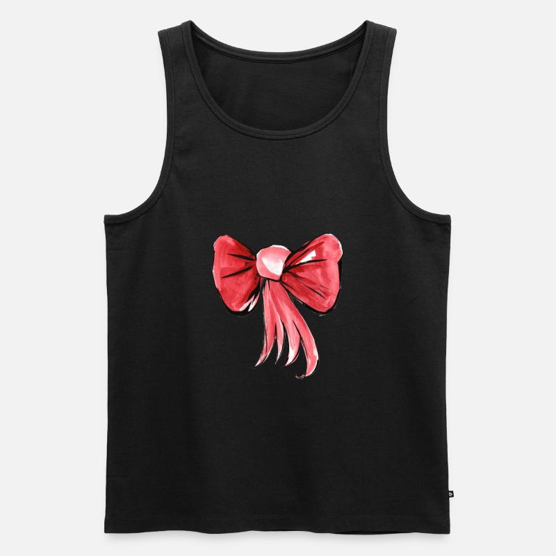 Schleife Aquarell Gemalt - Männer Premium Bio Tank Top - Schwarz