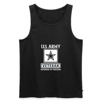 Veteran Verteidiger der Freiheit - Männer Premium Bio Tank Top - Schwarz - Vorne - AI Model Male 178 light (178cm)