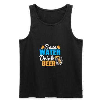 Économisez de l’eau, buvez de la bière - Débardeur bio Premium Homme - noir - Devant - Michal (187cm)