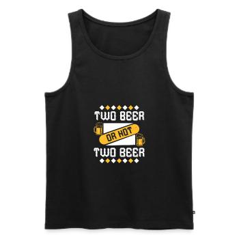 zwei Bier oder nicht zwei Bier - Männer Premium Bio Tank Top - Schwarz - Vorne - AI Model Male 178 light (178cm)