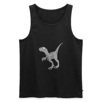 Dino 2 - Männer Premium Bio Tank Top - Schwarz - Vorne - AI Model Male 178 light (178cm)