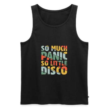 So much Panic so little Disco - Männer Premium Bio Tank Top - Schwarz - Vorne - Michal (187cm)