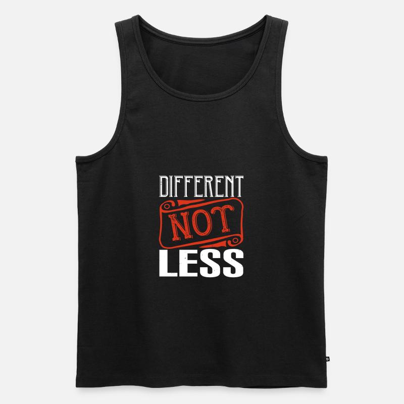 anders nicht weniger - Männer Premium Bio Tank Top - Schwarz