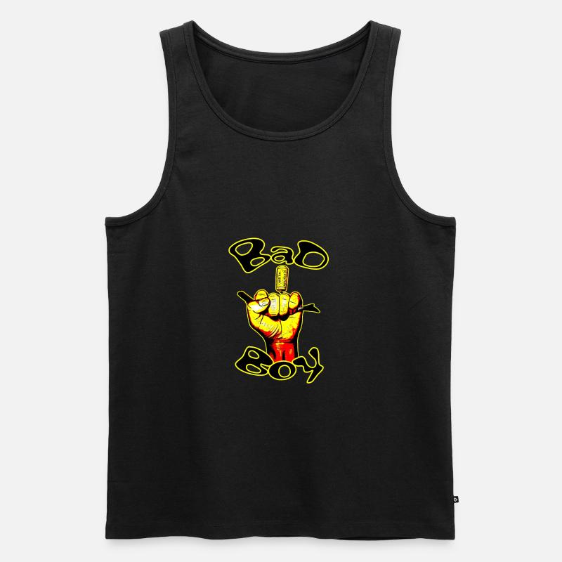 Der böse Junge - Männer Premium Bio Tank Top - Schwarz