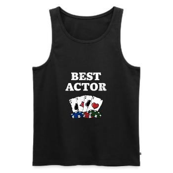 Meilleur acteur Drôle Poker Humour Joueur de Poker Joueur de Poker - Débardeur bio Premium Homme - noir - Devant - Michal (187cm)