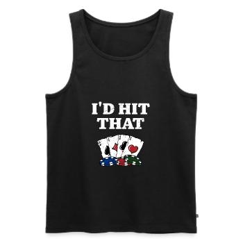 J’aurais frappé ce casino Poker Gambling Poker Player - Débardeur bio Premium Homme - noir - Devant - Michal (187cm)