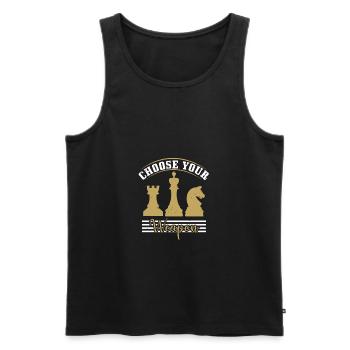 WÄHLE DEINE Waffe - Männer Premium Bio Tank Top - Schwarz - Vorne - AI Model Male 178 light (178cm)