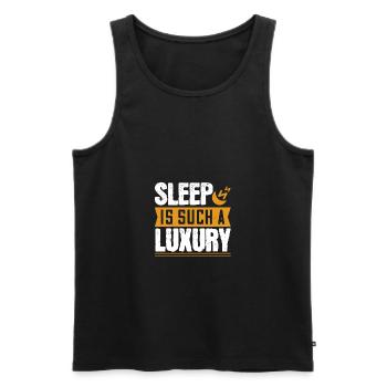 Le sommeil est un tel luxe - Débardeur bio Premium Homme - noir - Devant - AI Model Male 178 light (178cm)
