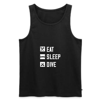 Manger Sleep Dive - Débardeur bio Premium Homme - noir - Devant - Michal (187cm)