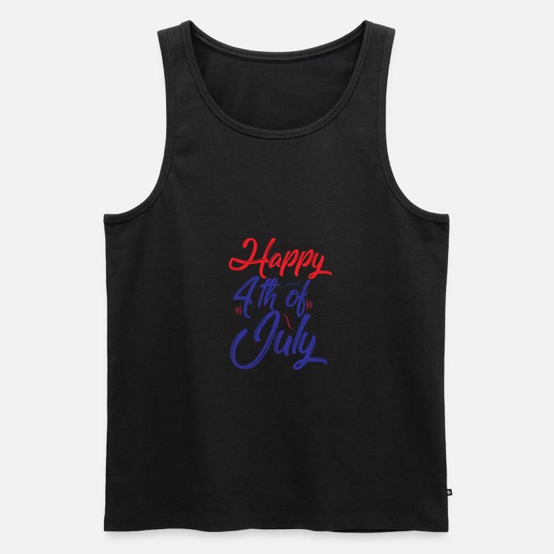 Frohen 4. Juli - Männer Premium Bio Tank Top - Schwarz