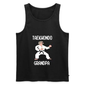 T-shirt Taekwondo Grandpa Tae Kwon Do Opa TKD Opi - Débardeur bio Premium Homme - noir - Devant - AI Model Male 178 light (178cm)
