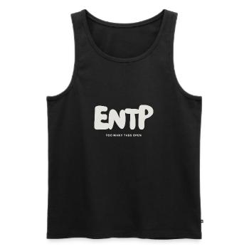 ENTP MBTI Myers Briggs Personality - Men's Premium Organic Tank Top - black - Front - AI Model Male 178 light (178cm)