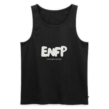 ENFP Myers Briggs MBTI Extrovert Personality - Men's Premium Organic Tank Top - black - Front - AI Model Male 178 light (178cm)