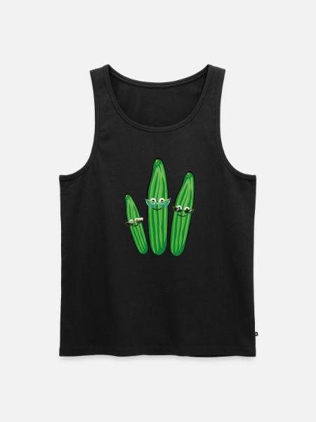 Cucumber Trio,Cucumber,Cucumber,Cucumber,Sunglasses - Men's Premium Organic Tank Top - black