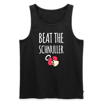 Sag Nein zum Schnuller - Männer Premium Bio Tank Top - Schwarz - Vorne - AI Model Male 178 light (178cm)