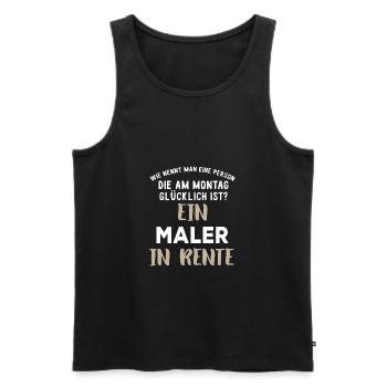 Maler Rentner Pension Rente Ren Maler Lackierer F - Männer Premium Bio Tank Top - Schwarz - Vorne - Michal (187cm)