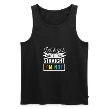 LGBT Lesbisch Trans Gay Schwu Sprüche lustig cool - Männer Premium Bio Tank Top - Schwarz - Vorne - Michal (187cm)