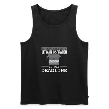 journalist - Men's Premium Organic Tank Top - black - Front - Michal (187cm)