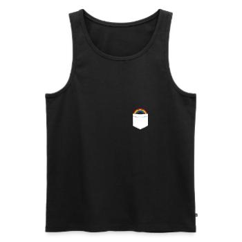 lgbt - Männer Premium Bio Tank Top - Schwarz - Vorne - Michal (187cm)