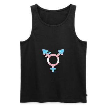 lgbt - Débardeur bio Premium Homme - noir - Devant - Michal (187cm)