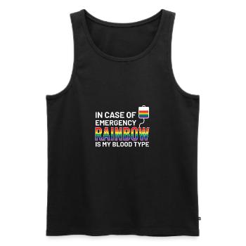 lgBT - Débardeur bio Premium Homme - noir - Devant - Michal (187cm)