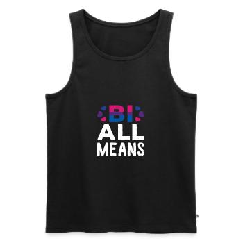 lgBT - Men's Premium Organic Tank Top - black - Front - Michal (187cm)