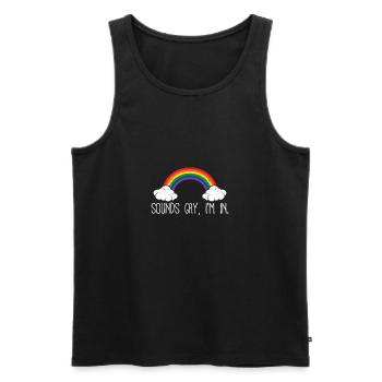 lgBT - Männer Premium Bio Tank Top - Schwarz - Vorne - Michal (187cm)