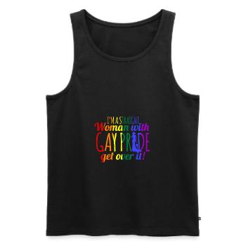lgBT - Men's Premium Organic Tank Top - black - Front - Michal (187cm)