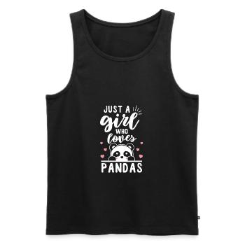 panda - Men's Premium Organic Tank Top - black - Front - Michal (187cm)