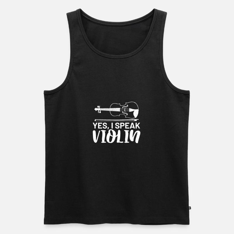 violine - Männer Premium Bio Tank Top - Schwarz