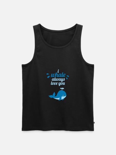 Wal Walfisch Blauwal Walfang Sprüche lustig cool - Männer Premium Bio Tank Top - Schwarz