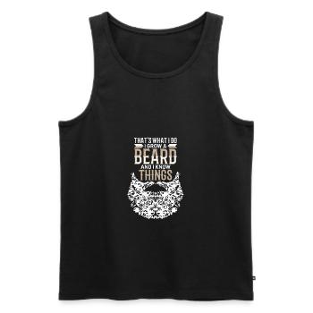 bart - Männer Premium Bio Tank Top - Schwarz - Vorne - AI Model Male 178 light (178cm)
