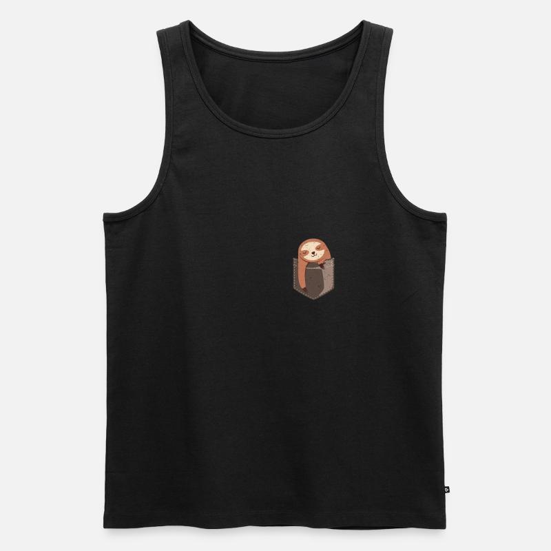faultier - Männer Premium Bio Tank Top - Schwarz
