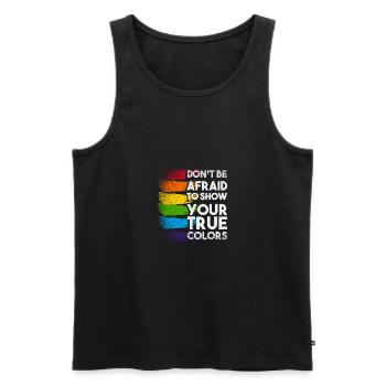 Pride CSD Parade LGBT Love Homo Gay Lesbian - Men's Premium Organic Tank Top - black - Front - AI Model Male 178 light (178cm)