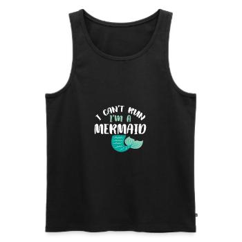Je ne peux pas courir, je suis une sirène Mermaid Beach Fin - Débardeur bio Premium Homme - noir - Devant - Michal (187cm)