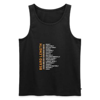 Bart O Meter Bartlänge Länge Beard Length Lineal - Männer Premium Bio Tank Top - Schwarz - Vorne - AI Model Male 178 light (178cm)