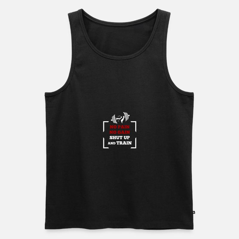training - Männer Premium Bio Tank Top - Schwarz