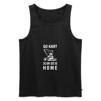 kart - Débardeur bio Premium Homme - noir - Devant - AI Model Male 178 light (178cm)
