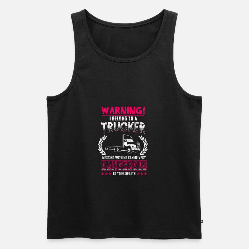 Trucker - Männer Premium Bio Tank Top - Schwarz