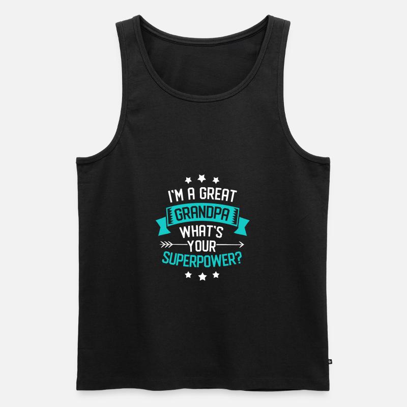 opa - Männer Premium Bio Tank Top - Schwarz