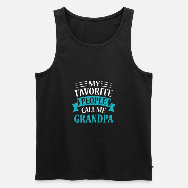 opa - Männer Premium Bio Tank Top - Schwarz