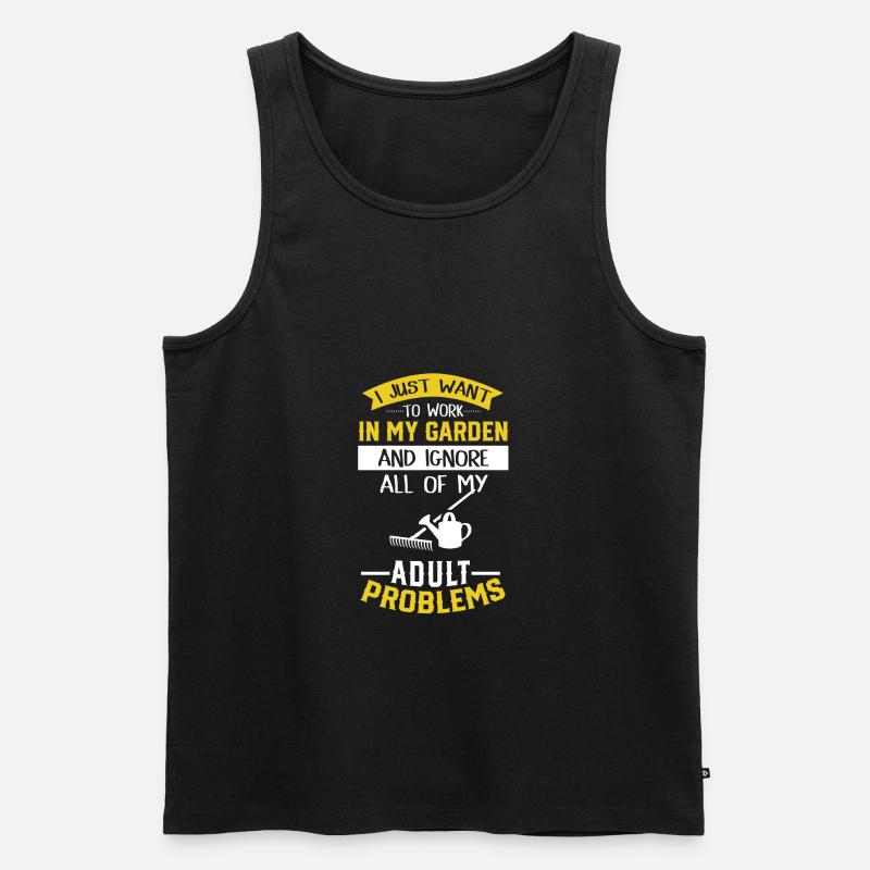garten - Männer Premium Bio Tank Top - Schwarz