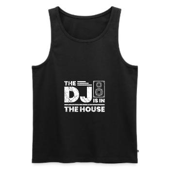 dj - Débardeur bio Premium Homme - noir - Devant - Michal (187cm)