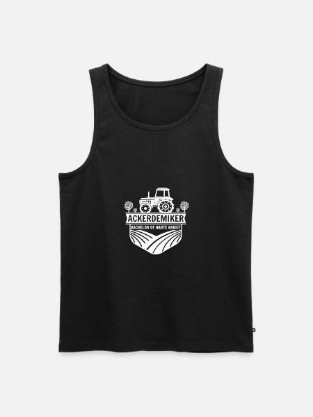 Ackerdemiker Traktor Mann Bauer Jungs Trecker - Männer Premium Bio Tank Top - Schwarz