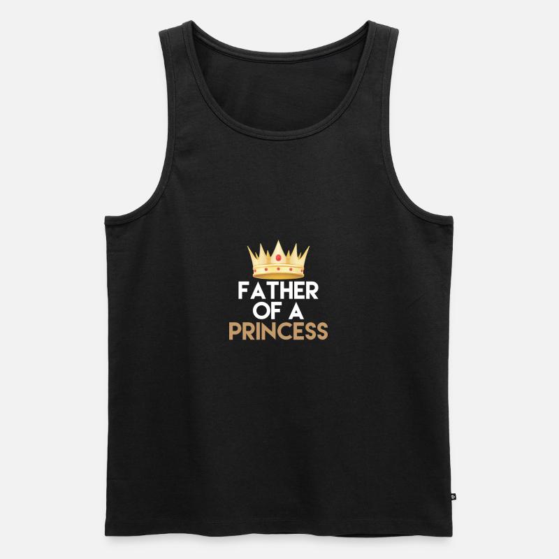Papa Tochter - Männer Premium Bio Tank Top - Schwarz