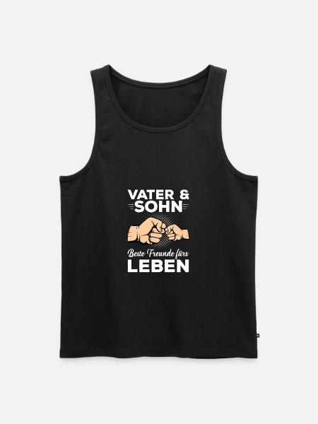 Papa Sohn - Männer Premium Bio Tank Top - Schwarz