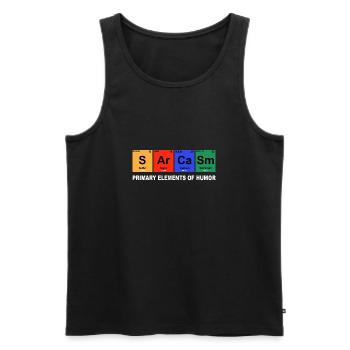 Sarcasm Chemical Formula Chemical Chemistry - Men's Premium Organic Tank Top - black - Front - Michal (187cm)