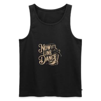 It's line dance time - line dancing my passion - Men's Premium Organic Tank Top - black - Front - Michal (187cm)