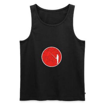 Gift fishing fisherman fishing - Men's Premium Organic Tank Top - black - Front - Michal (187cm)