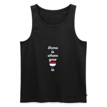 amour cadeau cœur l'amour de la maison holland - Débardeur bio Premium Homme - noir - Devant - AI Model Male 178 light (178cm)